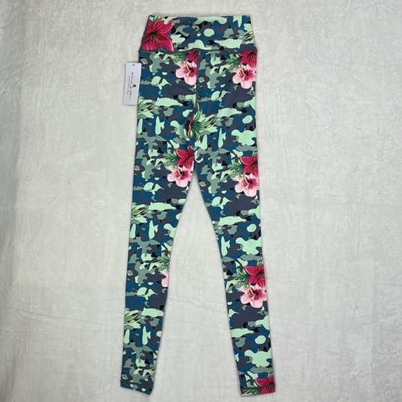 Spiritual Gangster Tropical Camo Floral Essential High Waist Colorful Leggings - Picture 8 of 16